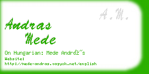 andras mede business card